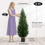 Topiaire d'arbres en faux cèdre en pot (ensemble de 2)-528031102