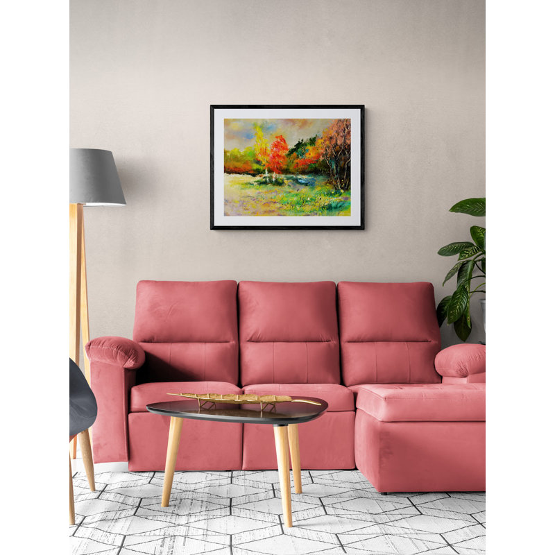 Autumn Print by Pol Ledent, Black Framed Paper, 24" H x 30" W