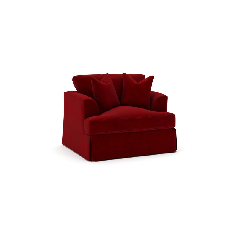 Fauteuil Lucia, Velours Bella Ruby Performance