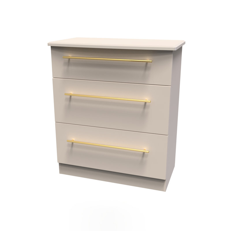 Fully Assembled Cillian 3 - Drawer Chest of Drawers, Kashmir Matt