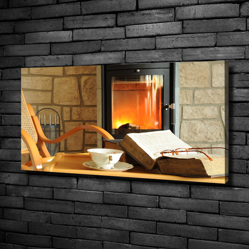Fireplace - No Frame Print on Canvas