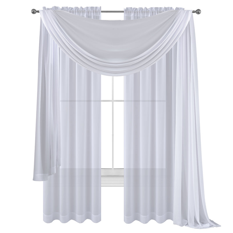 Goforth Sheer Curtains / Drapes, White