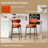 Emmorie Modern Counter Height Bar Stools , 28 Inch Upholstered Barstools with Curved Open Back & Round Seat, Plush Bouclé Fabric Bar Chairs for Kitchen Island, Dining Counter & Home Bar, Comfortable & Stylish (Set of 4)-1678560917