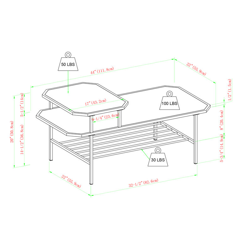 Ensemble de tables basses 3 pièces Brallan Vetti, Bouleau