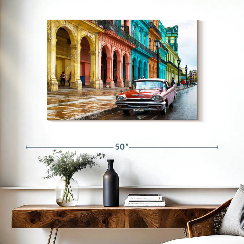 Lilie Cuba Fuerte - Architecture colorée La Havane, H 26 po x l 39 po