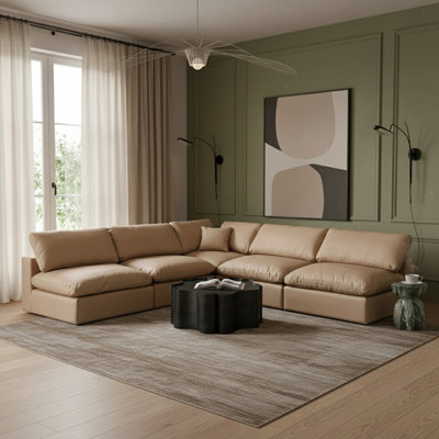 Canapé modulaire réversible de 120 po en similicuir