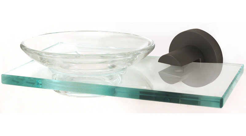 Contemporary I Soap Dish, Bronze