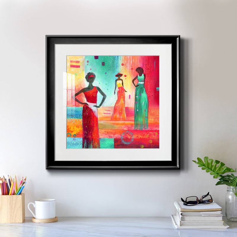 Strike a Pose I - peinture encadrée, Papier encadré noir, H 17,5 po x l 17,5 po x P 1,5 po