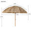 Parasol de plage tropical 8 pi Verabelle avec cadre, rétractable manuellement pour l'année