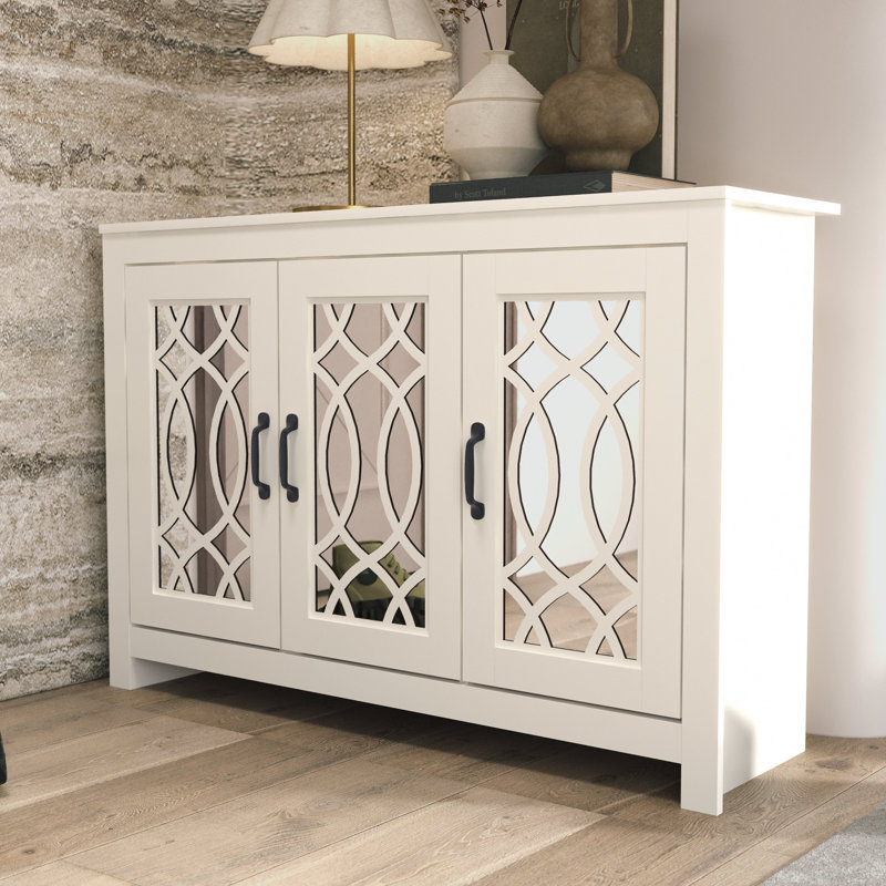 Allivia 16 Pair Shoe Storage Cabinet, Ivory