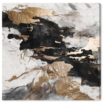 Golden Fracture II Canvas Print Gold Wall Art by Art Remedy, Gallery Wrapped, 40 x 40