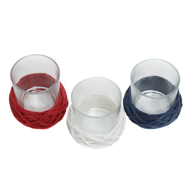 3.5" Red, White & Blue Candle Holder