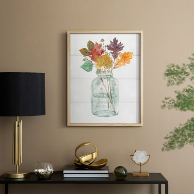 Harvest Home Leaves II Framed Print - Solid Wood