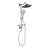 Showerspas Shower System, With 10" Rain Showerhead, 4-Function Hand Shower, Adjustable Slide Bar And Soap Dish,
