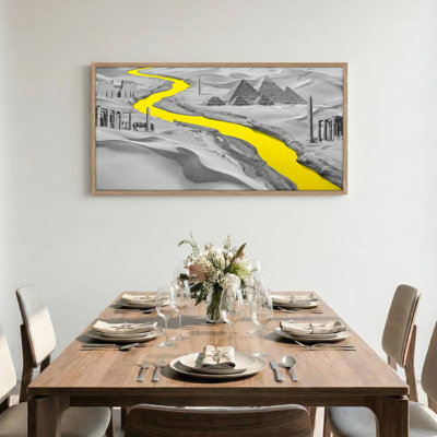 «Desert River», reproduction d'art sur toile encadrée, 1 48 po x 24 po