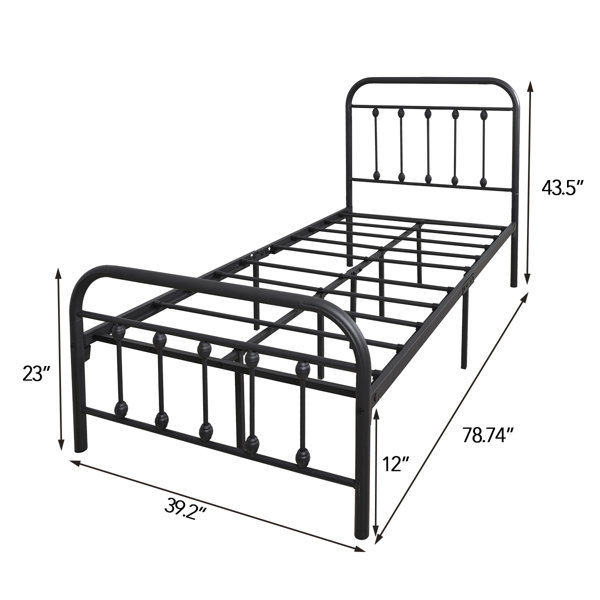 Lark Manor Hidalgo Metal Platform Bed & Reviews | Wayfair