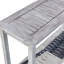 Console en eucalyptus gris argenté - idéale pour les présentoirs extérieurs et les rangements fonctionnels