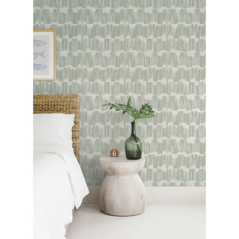 Serendipity Sterling Shibori Wallpaper, Green