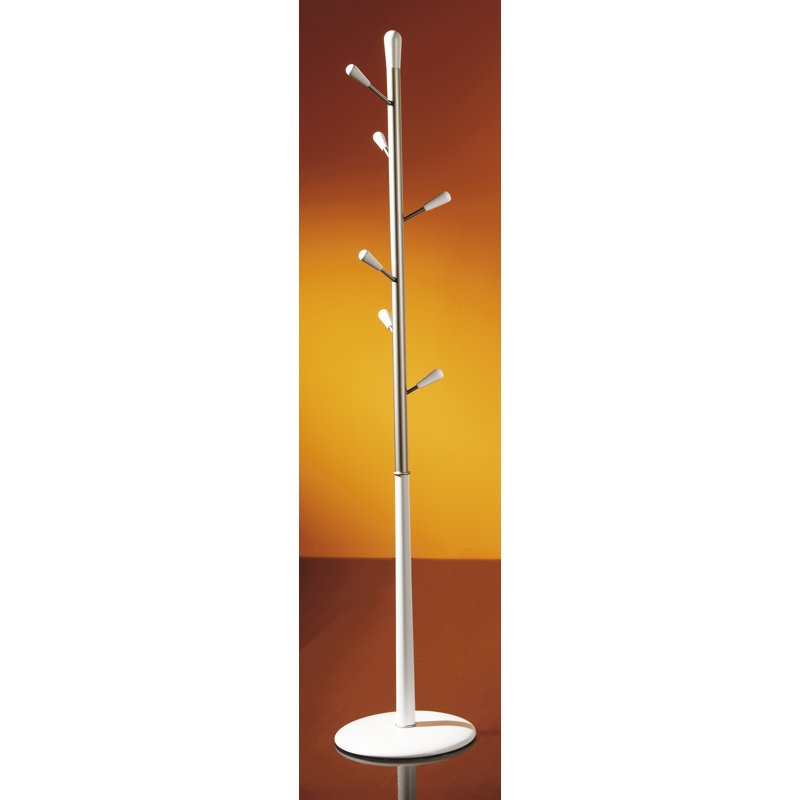 Beehler Freestanding 6 - Hook Coat Rack, White