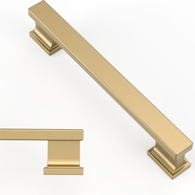 Paquet de 10 poignées d'armoire en bronze champagne, poignées d'armoire de cuisine pour tiroirs, meuble-lavabo et salle de bain