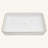 White Ceramic Rectangular Vessel Bathroom Sink-102314123