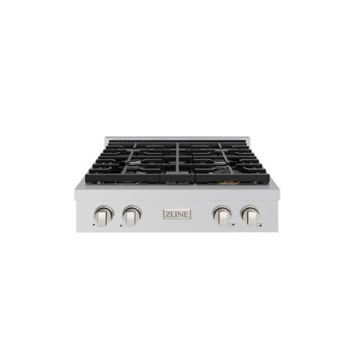 ZLINE 30 in. Paramount Gas Rangetop with 4 Burners and Porcelain Cooktop