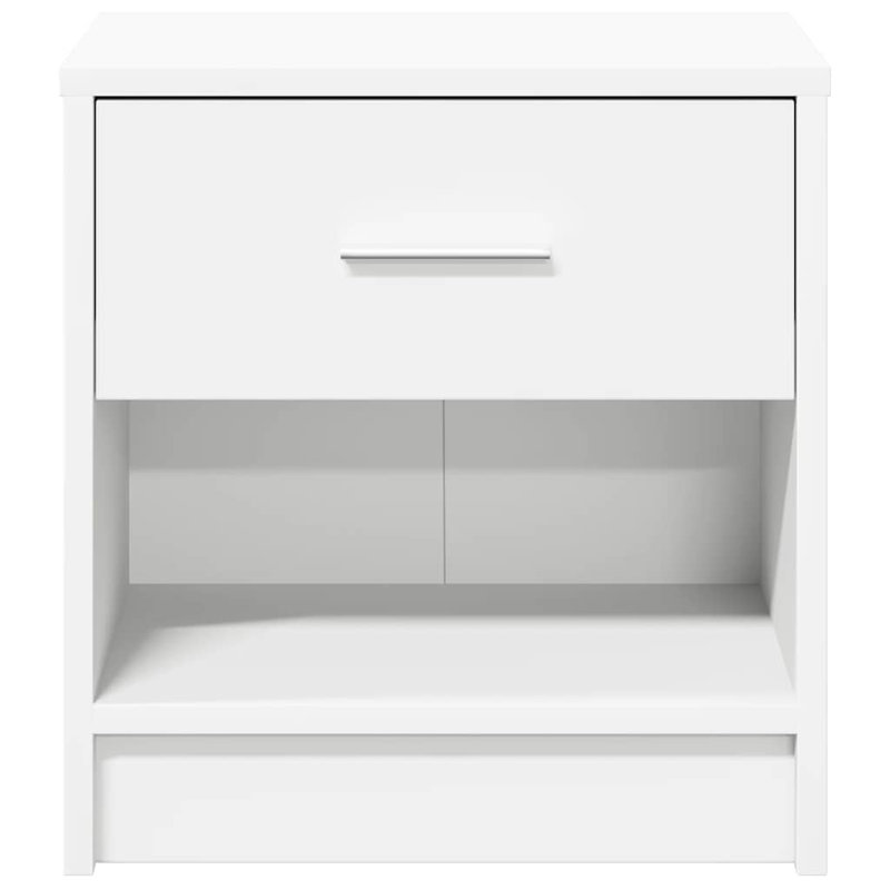 Bedside Cabinets With Drawer, White, 2