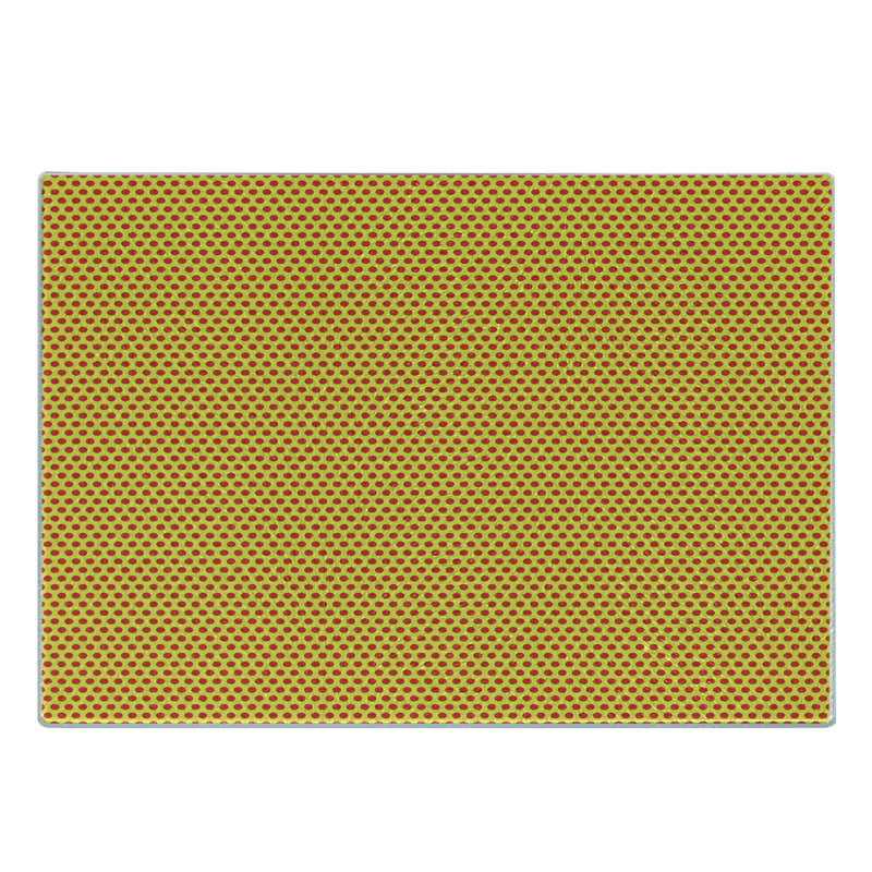 Planche à découper Ambesonne en verre trempé rétro Pop Art à pois vermillon des années 1960 et jaune