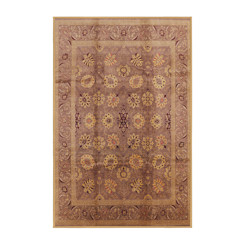 Tapis oriental rouge / beige Khacheres, Rectangle 4 pi x 6 pi