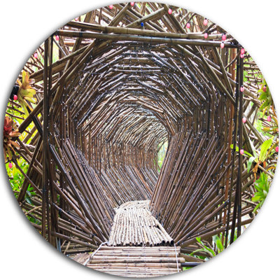 " Bamboo Tunnel In The Garden "