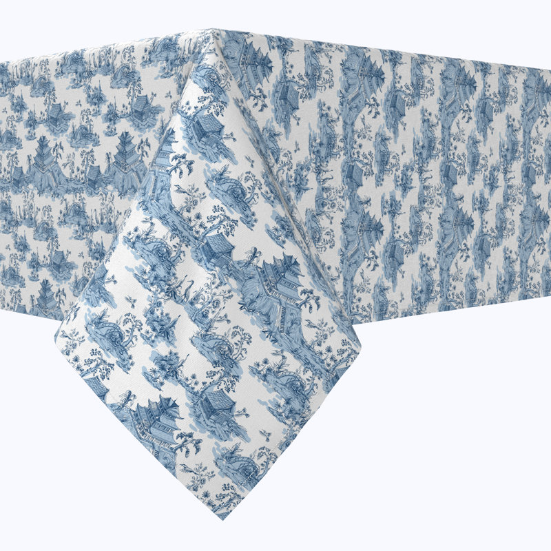 Rectangular Tablecloth, 100% Cotton, Floral 187, 84" x 60"