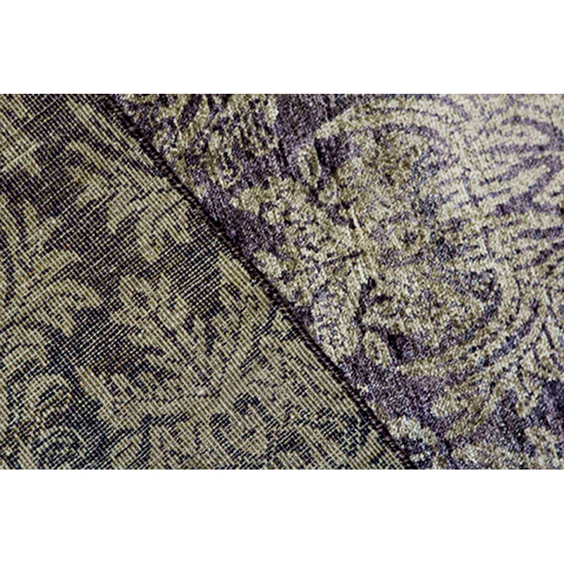 Ikat Area Rug in Aubergine/Brown