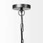 Luminaire suspendu en métal martelé gris