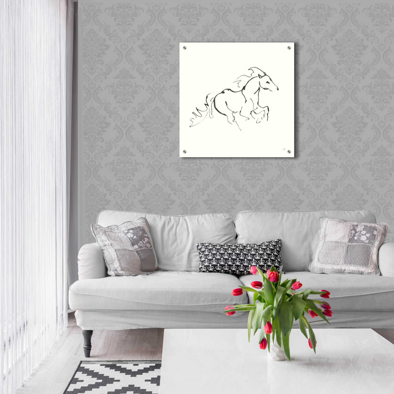 «Line Horse II» par Chris Paschke, H 24 po x l 24 po x P 0,2 po