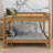 Queen Size Bunk Bed With Ladder-1191965877