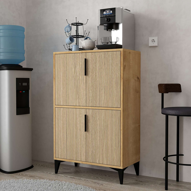 Armoire polyvalente moderne, chêne saphir, 28,3 po x 44,9 po x 14,4 po | 100% panneau de particules enduit de mélamine, épaisseur: 0,7 pouce | Pieds en plastique robuste, design scandinave élégant pour les solutions de rangement pour la maison et le bureau