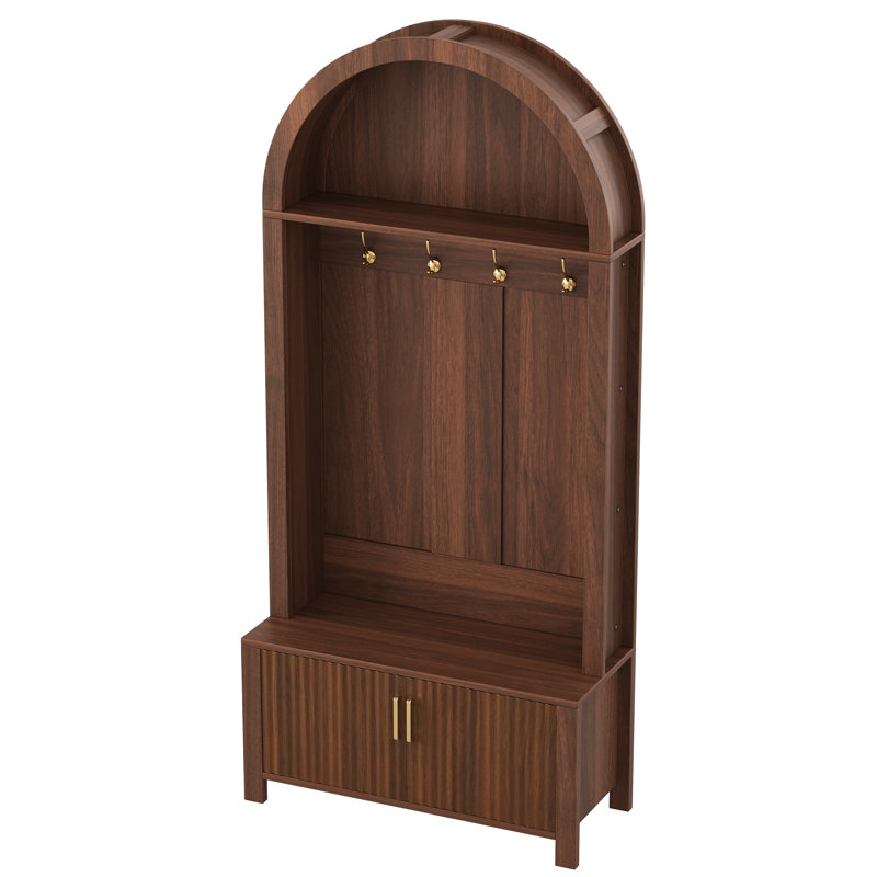 Armoire décorative Archedora, Noyer