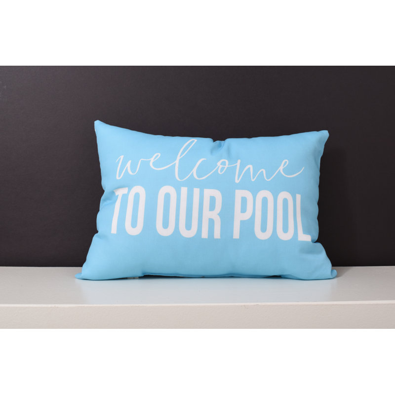  Welcome to Our Pool Outdoor Rectangular Pillow Cover & Insert