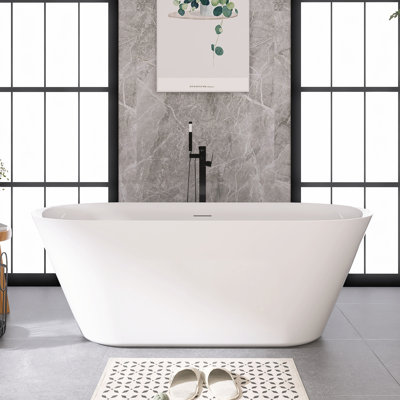 Baignoire de trempage autoportante en acrylique 66 po