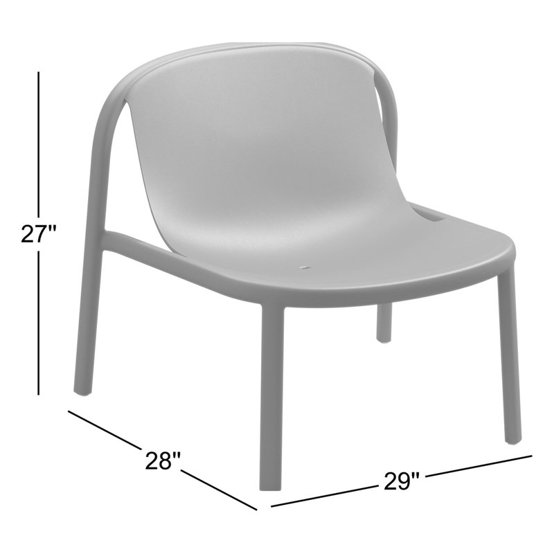 Decade Outdoor Lounge Chair, Tomato