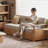 82.05" Beige Polyester Standard Sofabed cushion couch