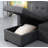 84'' Dark Gray Linen Reversible Sleeper Sectional Sofa With Storage Chaise​-1299586339-1299586336