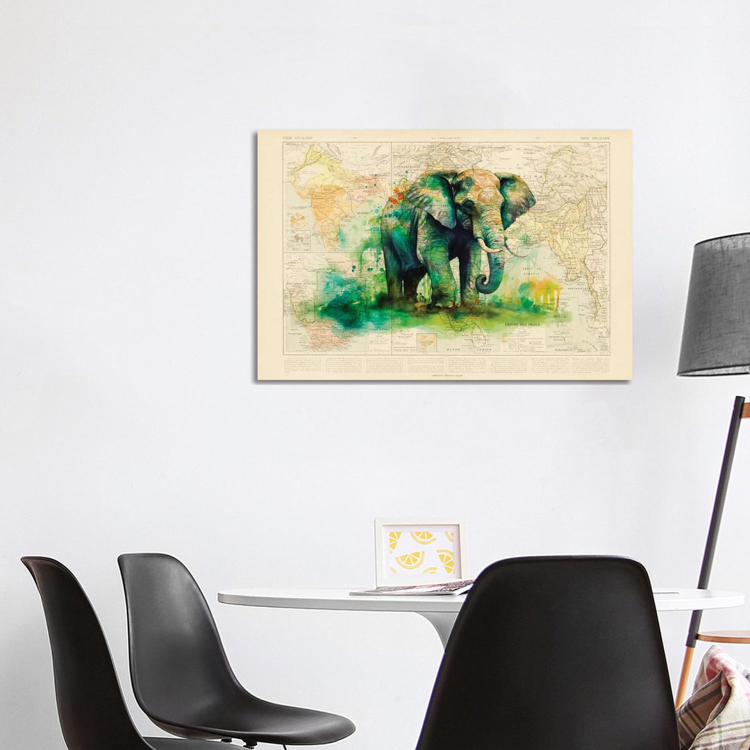 Elefant von TOMADEE - Galerieverpackte Leinwand Giclée auf Leinwand ohne Rahmen