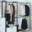 Kennyth 111" W White Freestanding Walk in Wood Closet System with Metal Frame (3 Pieces)