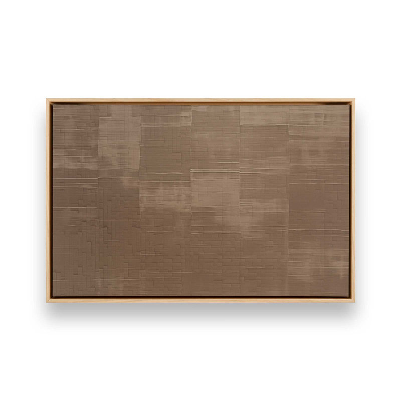 «Sienna Squares I», reproduction sur toile, H 12,75 po x l 18,75 po x P 1,75 po, Cadre américain en érable flottant, 1