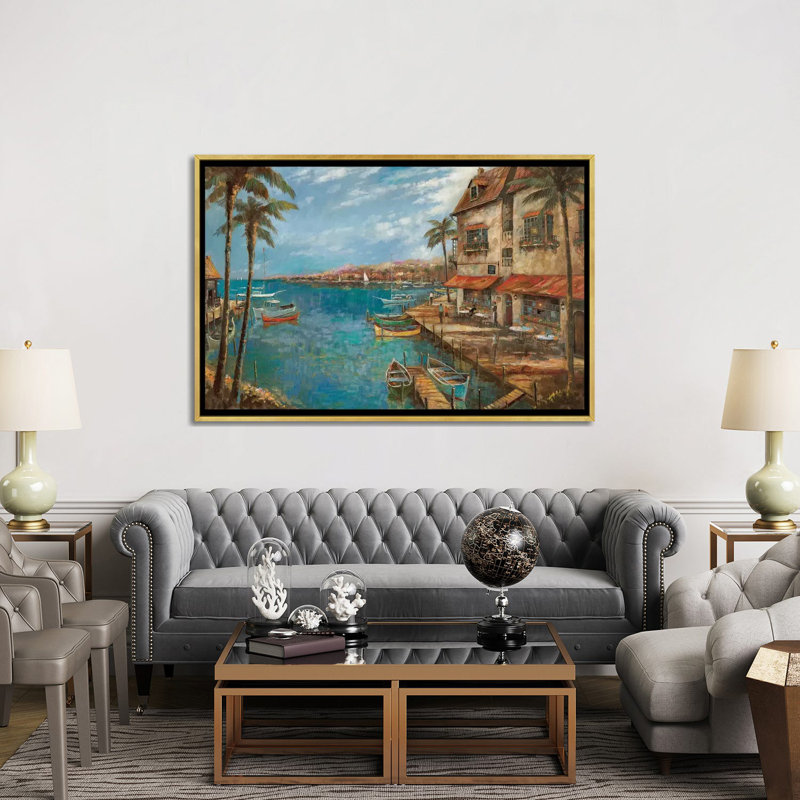 «My Favorite pub» par Ruane Manning - reproduction d'art, Aucun mat, H 40 po x l 60 po x P 1,5 po, Gold Framed