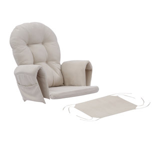 Universal Indoor Rocking Chair Cushion Alcott Hill Fabric: Cream