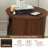 Mid Century Modern Cylinder End Table With Built-In Charging Station & Sliding Door, 2-Tier Storage Round Nightstand With USB Ports, Walnut Bedside Table For Living Room, Bedroom, Entryway