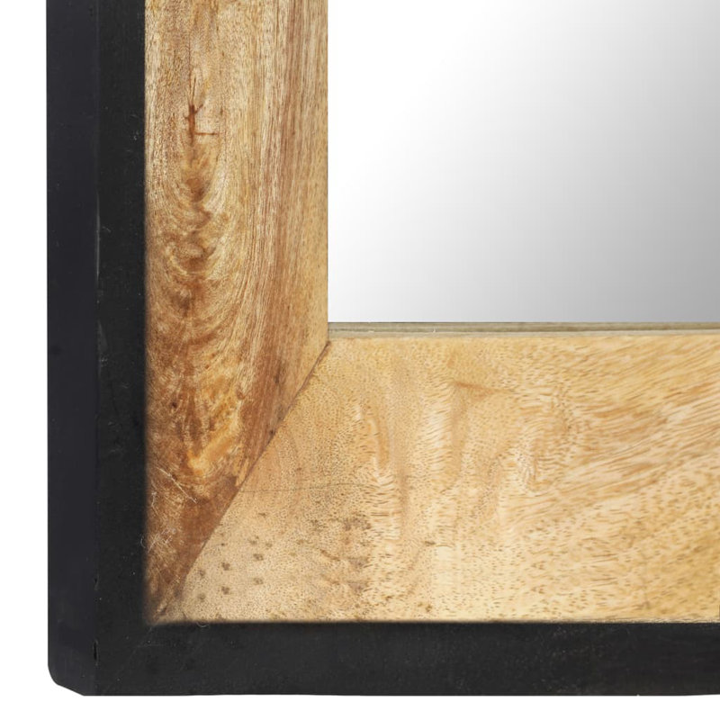 Lenny Wood Flat Wall Mirror, 110cm H x 50cm W