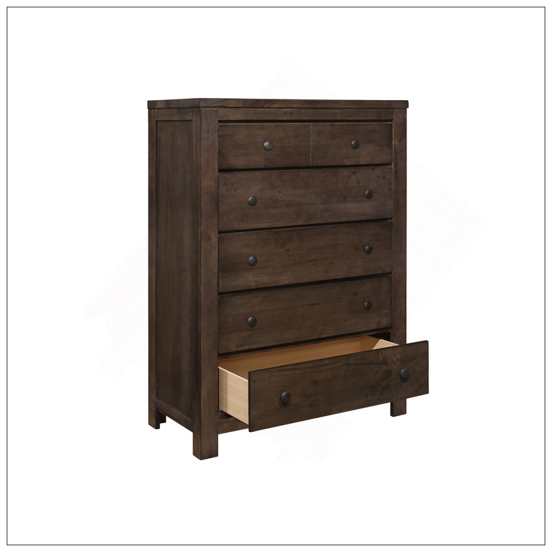 Brown 5-Drawer Chest
